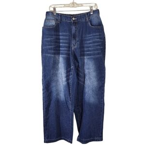 Shein Curve Curve Jeans Womens High Rise Wide Leg, sz 32 (0XL)